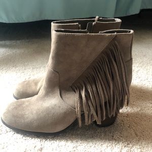 Fringe booties